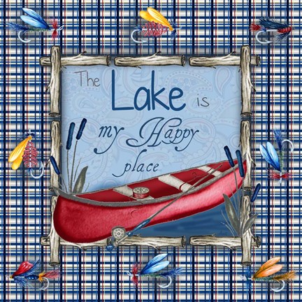 Framed On the Lake I Print