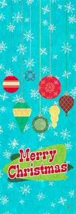 Framed Merry Christmas Ornaments Print
