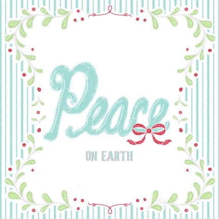 Framed Christmas Wreath III Print