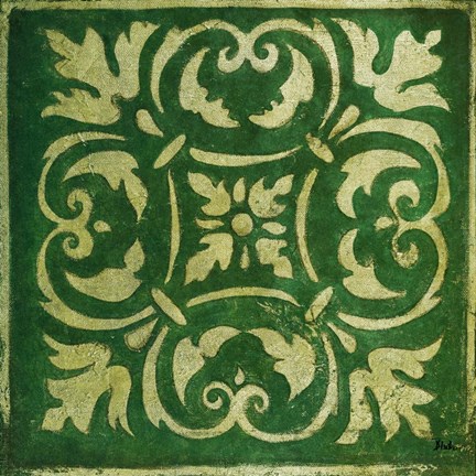 Framed Emerald Mosaic Print