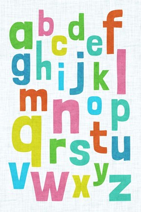 Framed Alphabet of Colors I Print
