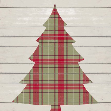 Framed Plaid Christmas II Print