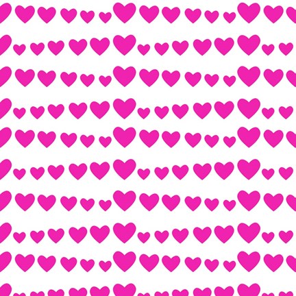 Framed Heart Pattern A Print