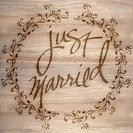 Framed Just Married Print