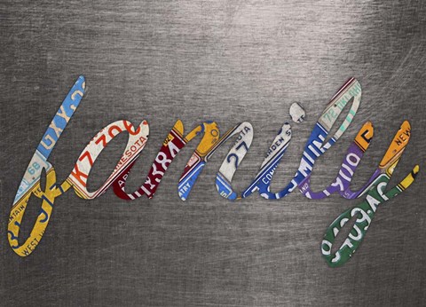 Framed Family Sign Metal Print