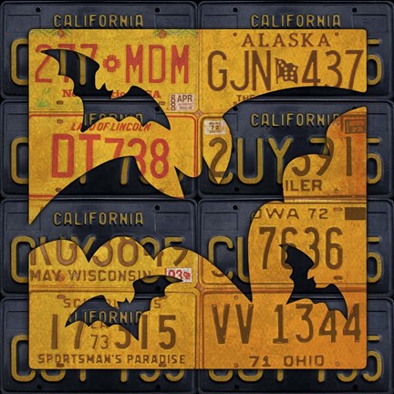 Framed Halloween Bats Print