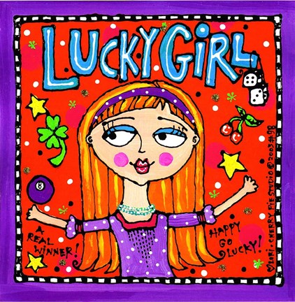 Framed Lucky Girl Print