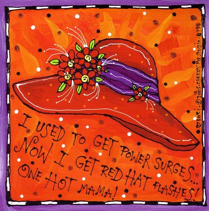 Framed Red Hat Flashes Print