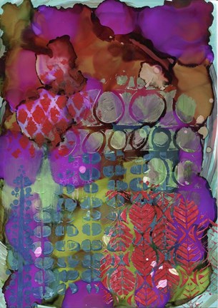 Framed Texture - Purple Red Print