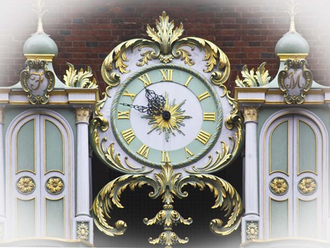 Framed London Clock 1 Print