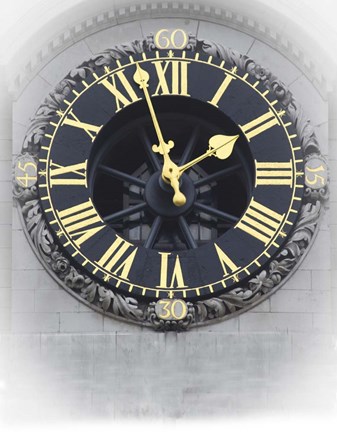 Framed London Clock 3 Print