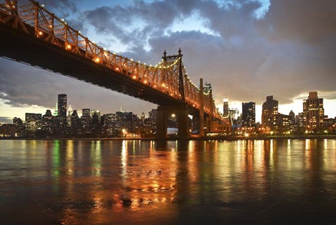 Framed City at Dusk Print