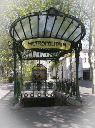 Framed Paris Metro Station Print