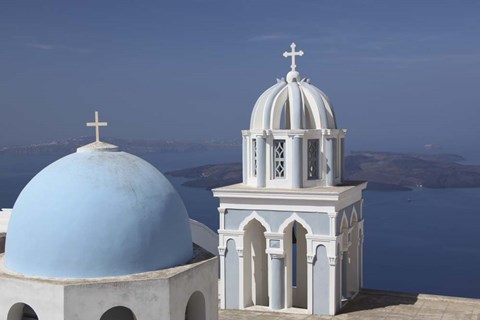 Framed Santorini Church Print