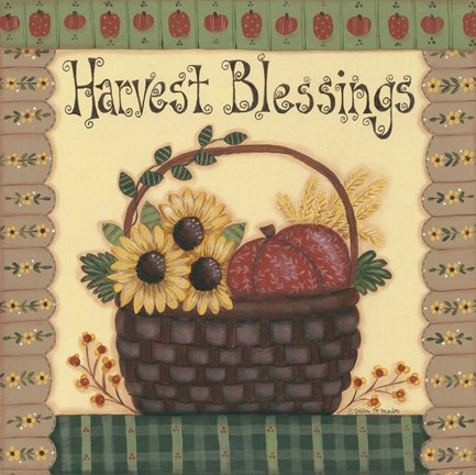 Framed Harvest Blessings Print