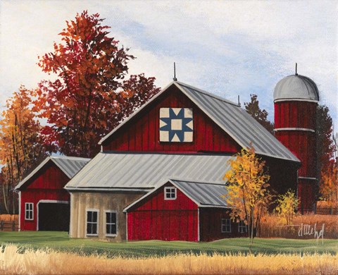 Framed Fall Barn Print