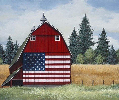 Framed Americana Barn Print