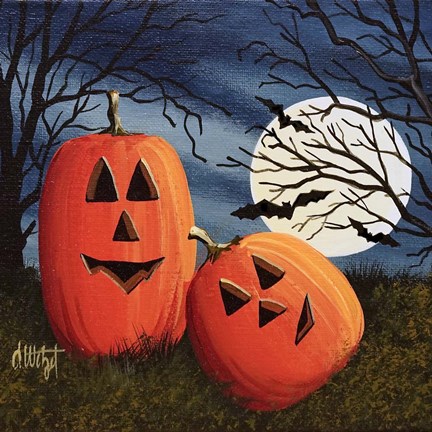 Framed Pumpkin Love Pillow Print