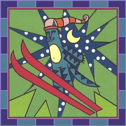 Framed Max Cat Skiing 1 Print