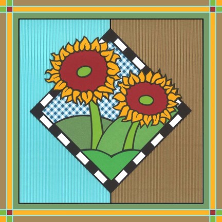 Framed Sunflowers 1 Print