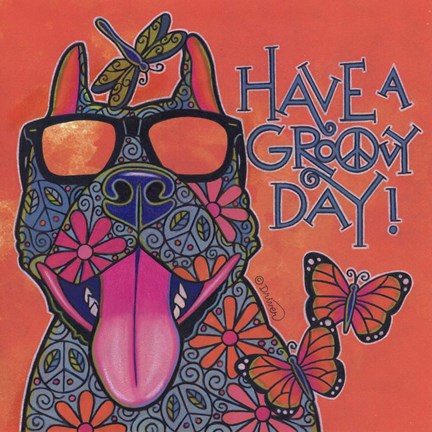 Framed American Staffordshire Terrier Print