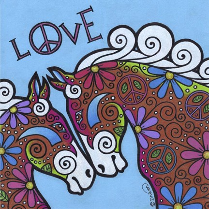 Framed Bay Horse Print