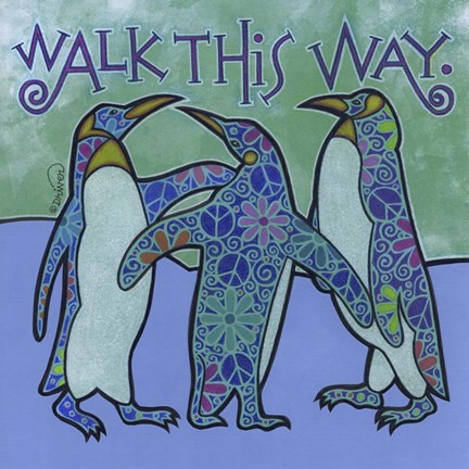 Framed Penguins Print