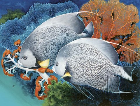 Framed Gray Angels Print