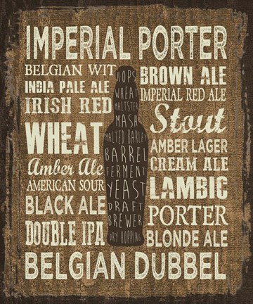 Framed Craft Beer Sign III Print