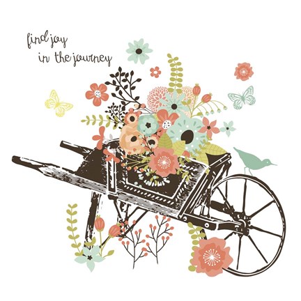 Framed Wheelbarrow Print