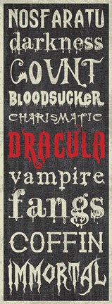 Framed Dracula Sign Print