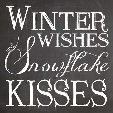 Framed Christmas Chalk 5 Print