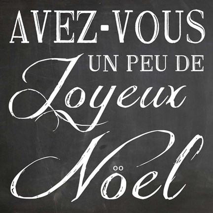 Framed Christmas Chalk 6 French Print