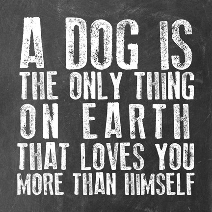 Framed Dog Love Print