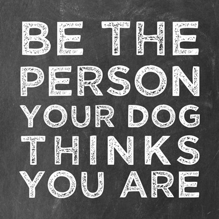 Framed Person Dog Print