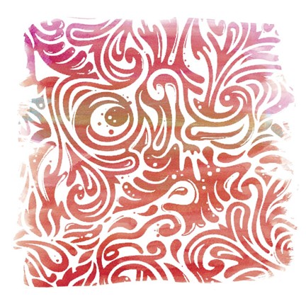 Framed Watercolor Pattern 2 Print