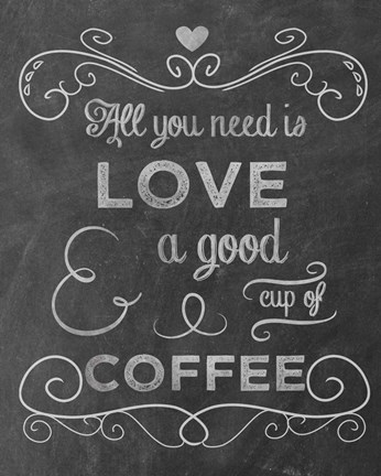 Framed Love Coffee Print