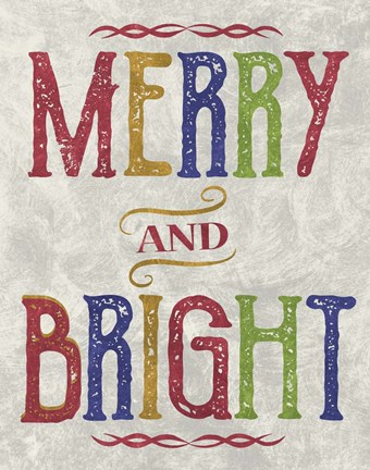 Framed Merry &amp; Bright Print