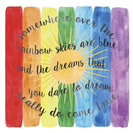 Framed Over The Rainbow Print