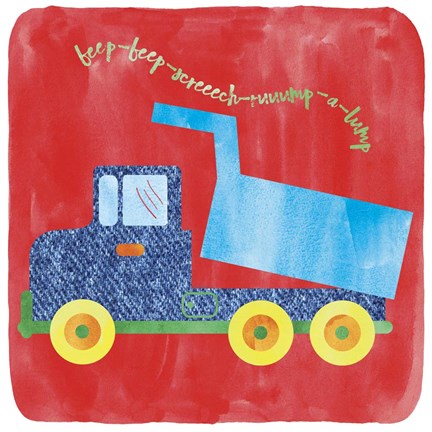 Framed Dump Truck Print