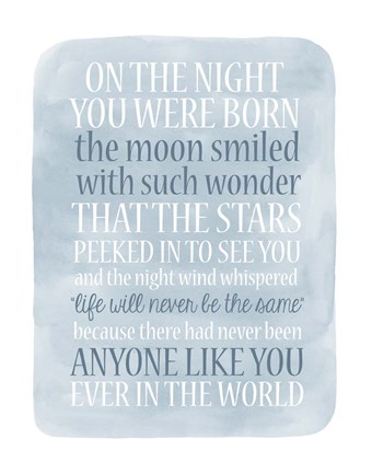 Framed Boy Night Born Print