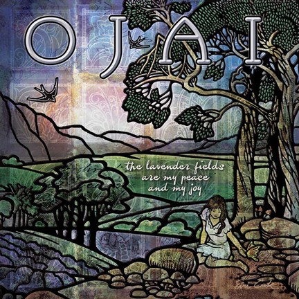 Framed Lavender Fields Of Ojai Print