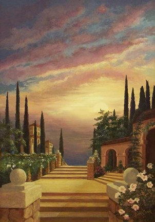 Framed Patio Il Tramonto Print