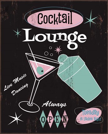 Framed Cocktail Lounge Print