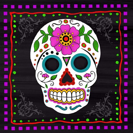Framed Sugar Skull II Print