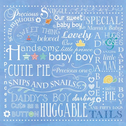 Framed Baby Boy Print