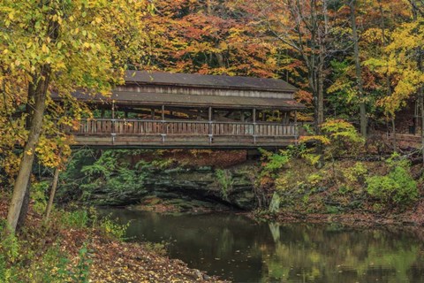 Framed Mill Creek Covered Bridge 2 Print