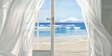 Framed Window by the Sea (detail) Print