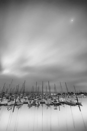 Framed Moored Craft Yearning for the Moon Print