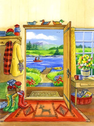 Framed Getaway Cabin Print